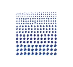 Gioielli adesivi con diamante glitter blu per adulti