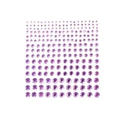 Gioielli adesivi per adulti con diamanti glitter viola
