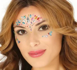 Gioielli facciali adesivi multicolor