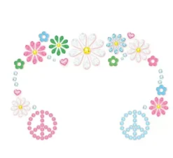 Gioielli floreali per il viso hippie