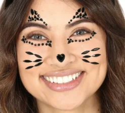Gioielli per il viso adesivo del gattino