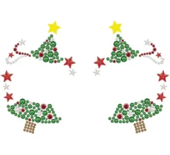 Gioielli per il viso a forma di albero di Natale