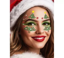 Gioielli per il viso a forma di albero di Natale