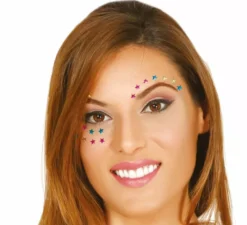 Gioielli per il viso con stelle adesive