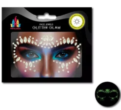 Gioielli per il viso Gemme Gocce e punti Luminescenti per adulti