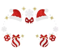 Gioielli per il viso glitterati di Babbo Natale