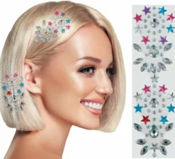 Gioiello per capelli multicolore 13x25 cm adulto