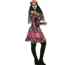 Giorno rosa del costume morto per una donna