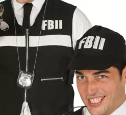 Giubbotto antiproiettile e cappuccio fbi per adulto