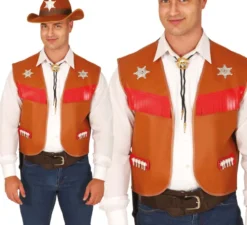 Giubbotto da cowboy per adulto 2 assortiti