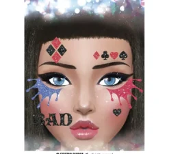 Glitter per il viso Dangerous Harlequina 20x20 cm