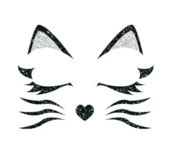 Glitter viso gattino 20x20 cm