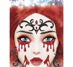 Glitter viso vampiro 20x20 cm