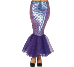 Gonna a coda di sirena viola per adulti