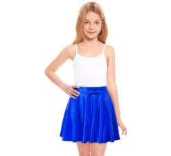 Gonna da aviatore blu metallizzato per ragazza