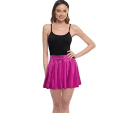 Gonna da aviatore fucsia in metallo da donna