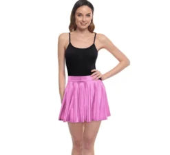 Gonna da aviatore rosa metallizzato da donna