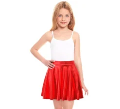 Gonna da aviatore rosso metallizzato per ragazza