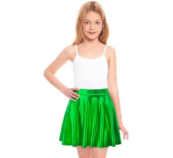 Gonna da aviatore verde metallizzato per ragazza