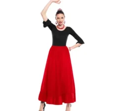 Gonna da prova rossa Sevillana da donna