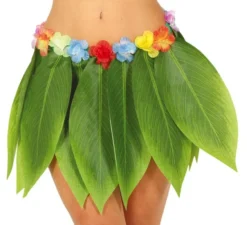 Gonna di foglie con fiori 38 cm