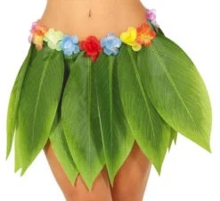 Gonna di foglie con fiori 38 cm
