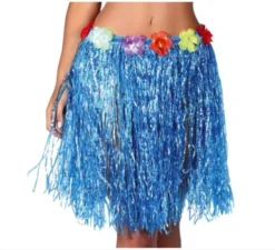 Gonna hawaiana con fiori in vari colori 50 cm