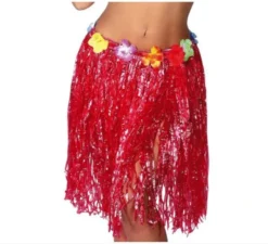 Gonna hawaiana con fiori in vari colori 50 cm