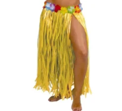 Gonna hawaiana con fiori in vari colori 75 cm