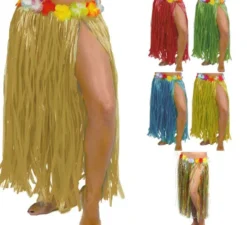 Gonna hawaiana con fiori in vari colori 75 cm