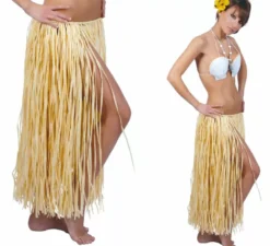 Gonna hawaiana in paglia da 70 cm