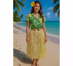 Gonna hawaiana in paglia da 70 cm