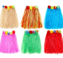Gonna hawaiana per donna di 60 cm in vari colori
