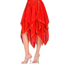 Gonna in chiffon con punte in vari colori per donna