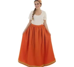 Gonna medievale arancione per donna