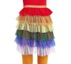 Gonna Rumbera in tulle arcobaleno da donna