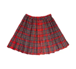 Gonna tartan scozzese rossa per donna