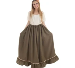 Gonna verde medievale per donna