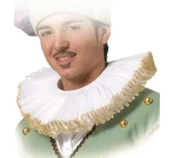 Gorguera bianco e oro