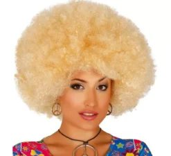 Grande parrucca afro bionda extra