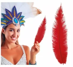 Grande piuma di struzzo in vari colori 40 cm