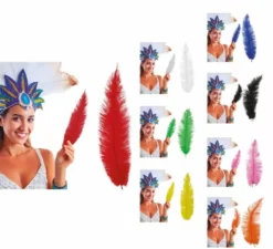 Grande piuma di struzzo in vari colori 40 cm