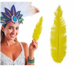 Grande piuma di struzzo in vari colori 40 cm