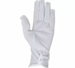Guanti con bottoni bianchi da 24 cm