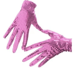 Guanti con paillettes per adulti in vari colori