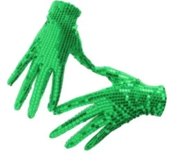 Guanti con paillettes per adulti in vari colori