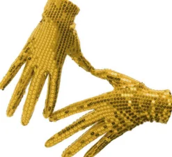 Guanti con paillettes per adulti in vari colori