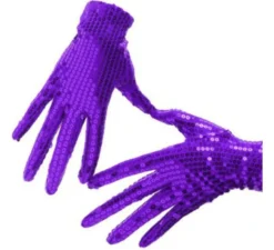 Guanti con paillettes per adulti in vari colori