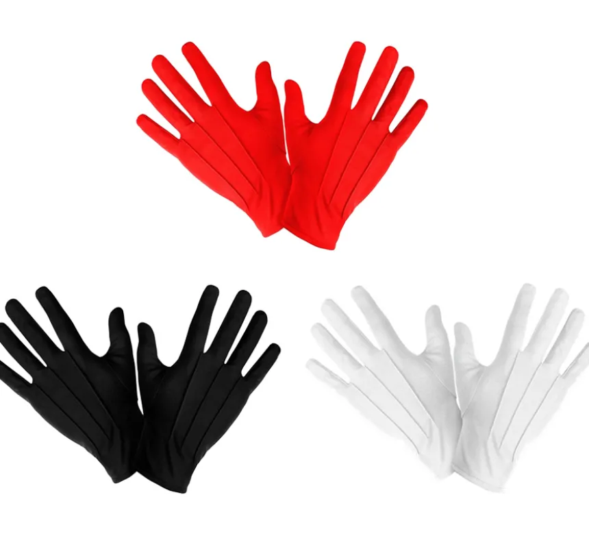 Guanti corti per adulti in vari colori