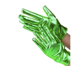 Guanti corti per adulti in vari colori metallizzati